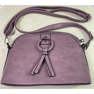 Sam & Hadley Faux Leather Women's Purple Purse Tassel‎ Shoulder Crossbody NWOT